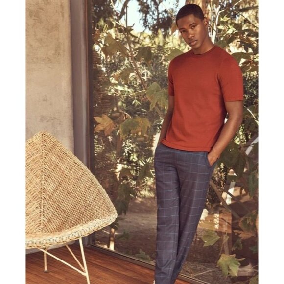 NWT PERRY ELLIS SOLID TECH KNIT SWEATER TEE COLOR CABERNET SIZE S - Picture 4 of 7